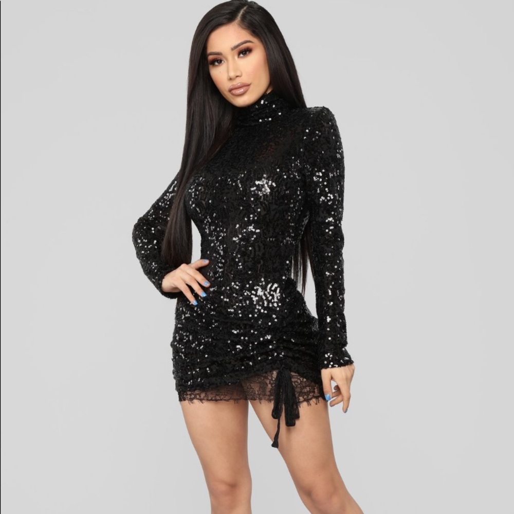 Brand New! Black Sequins Dress